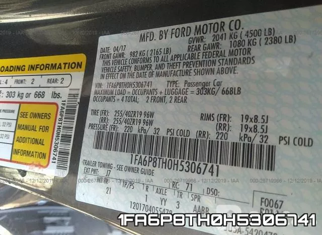 1FA6P8TH0H5306741 фото 8