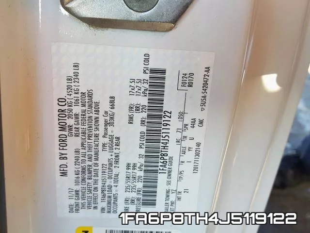 1FA6P8TH4J5119122 фото 2