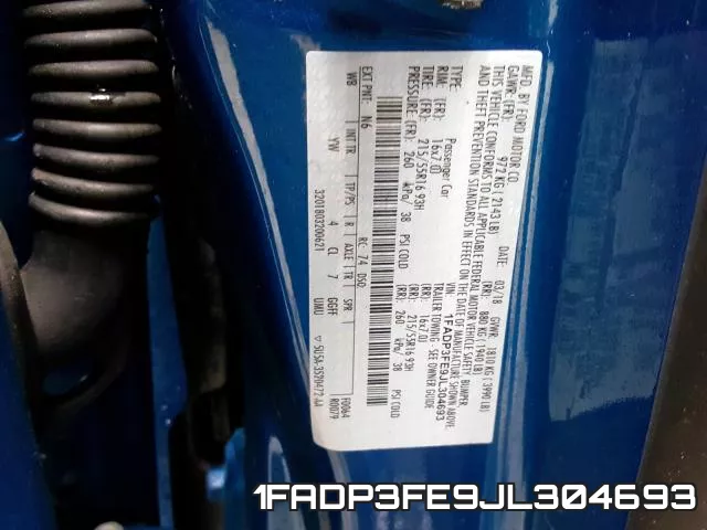 1FADP3FE9JL304693 фото 2
