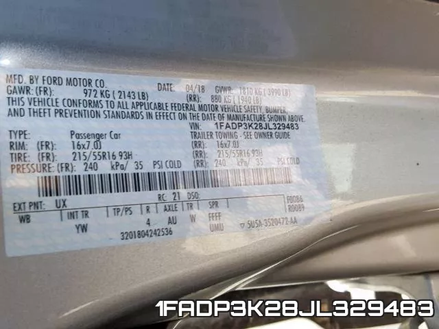 1FADP3K28JL329483 фото 2