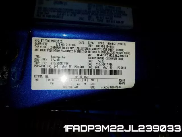 1FADP3M22JL239033 фото 2