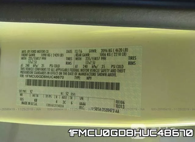 1FMCU0GD8HUC48670 фото 8