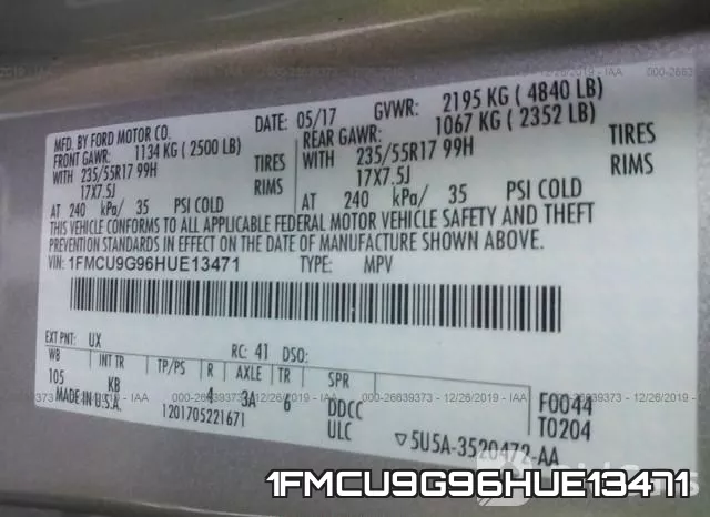 1FMCU9G96HUE13471 фото 10