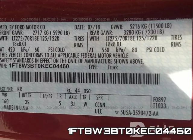 1FT8W3BT0KEC04460 фото 10