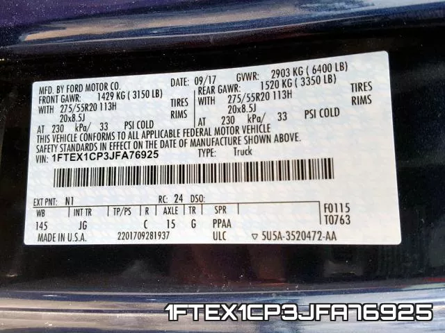 1FTEX1CP3JFA76925 фото 2