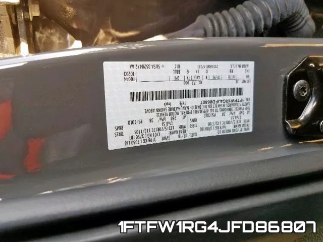 1FTFW1RG4JFD86807 фото 2