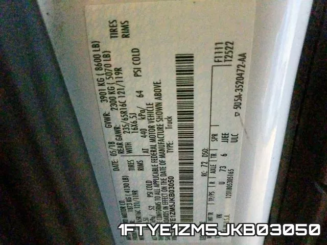 1FTYE1ZM5JKB03050 фото 2