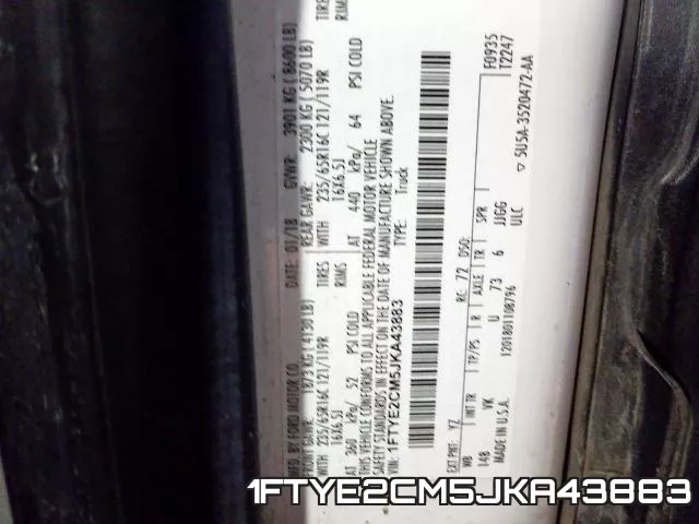 1FTYE2CM5JKA43883 фото 2
