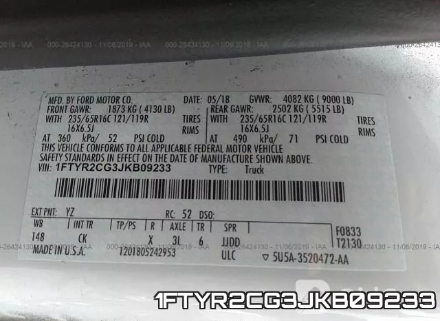 1FTYR2CG3JKB09233 фото 8