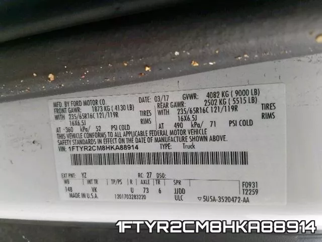 1FTYR2CM8HKA88914 фото 2