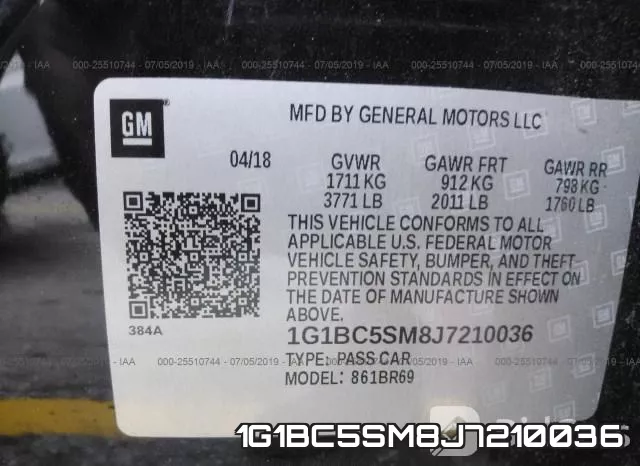 1G1BC5SM8J7210036 фото 10
