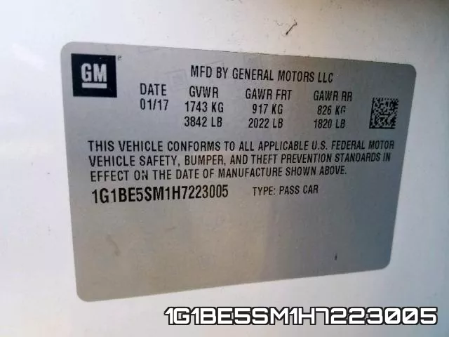 1G1BE5SM1H7223005 фото 2
