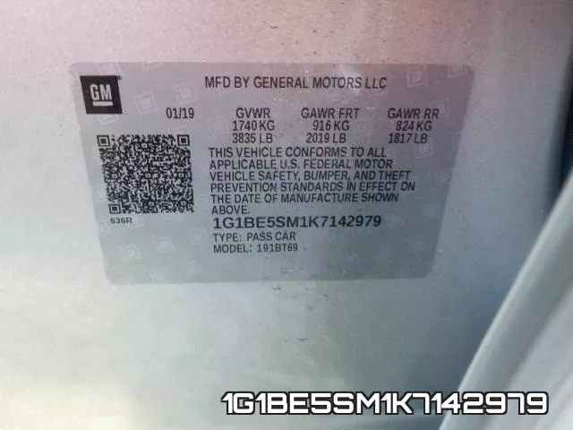 1G1BE5SM1K7142979 фото 2