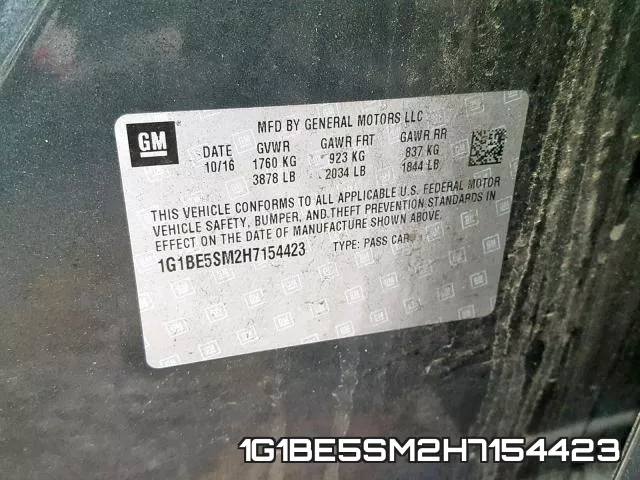 1G1BE5SM2H7154423 фото 2