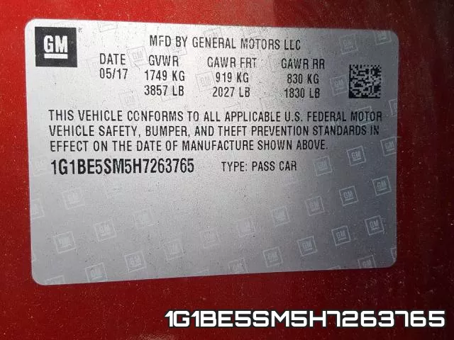 1G1BE5SM5H7263765 фото 2