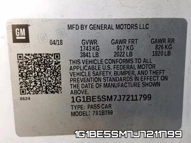 1G1BE5SM7J7211799 фото 2