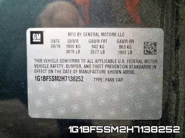 1G1BF5SM2H7138252 фото 2