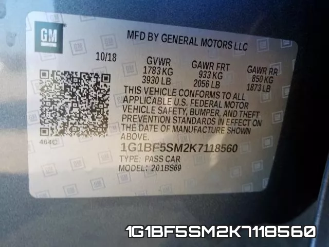 1G1BF5SM2K7118560 фото 2