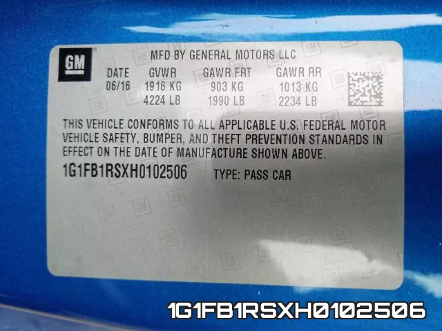 1G1FB1RSXH0102506 фото 2