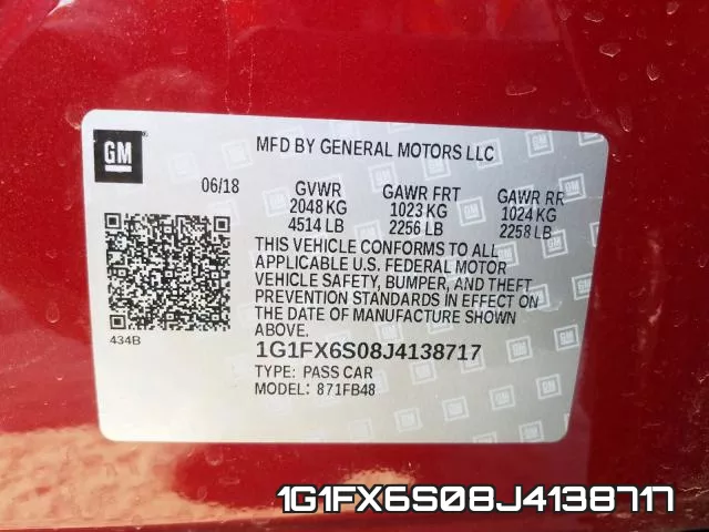 1G1FX6S08J4138717 фото 2
