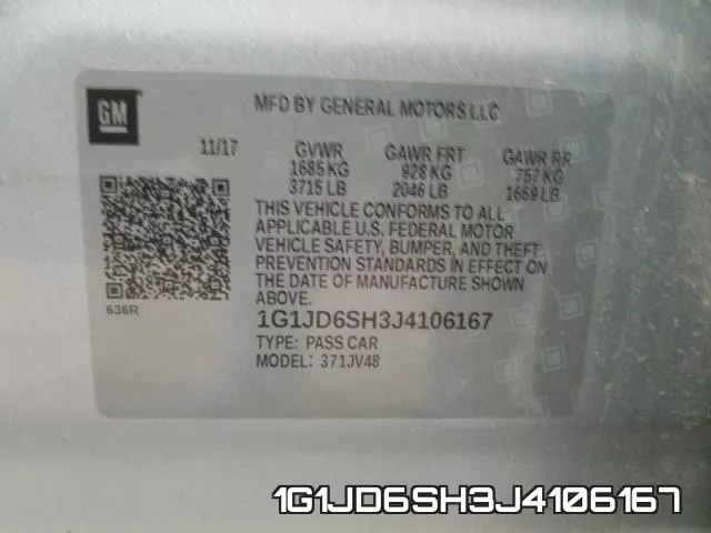 1G1JD6SH3J4106167 фото 2