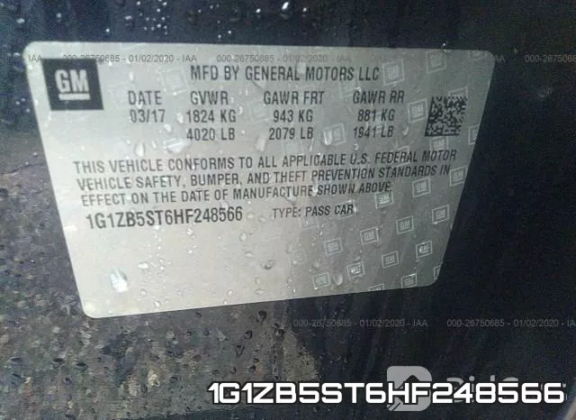1G1ZB5ST6HF248566 фото 10