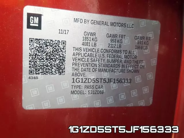1G1ZD5ST5JF156333 фото 2
