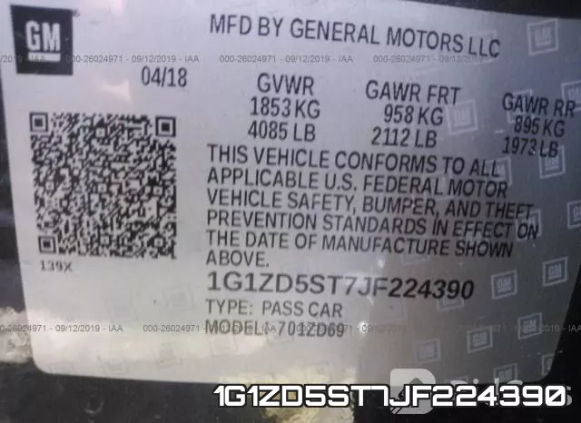 1G1ZD5ST7JF224390 фото 9