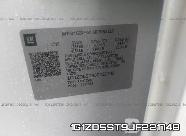 1G1ZD5ST9JF221748 фото 8