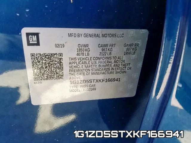 1G1ZD5STXKF166941 фото 2