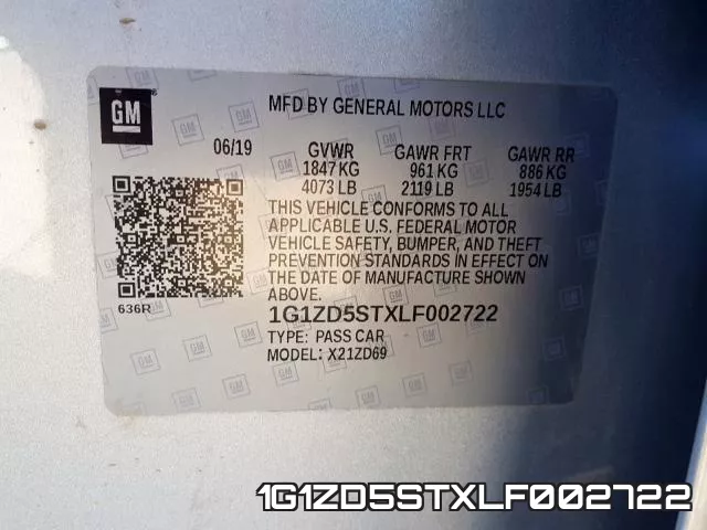1G1ZD5STXLF002722 фото 2