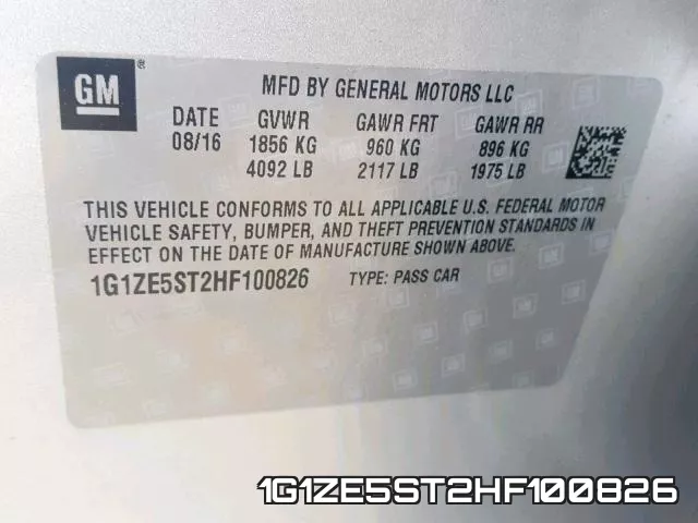 1G1ZE5ST2HF100826 фото 2