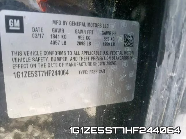 1G1ZE5ST7HF244064 фото 2