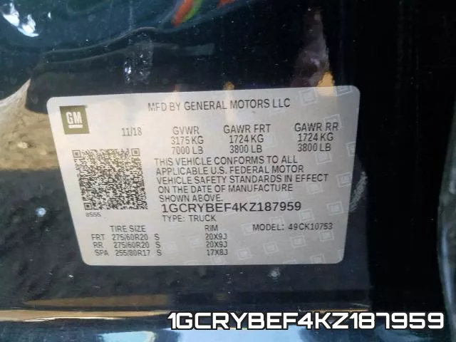 1GCRYBEF4KZ187959 фото 2