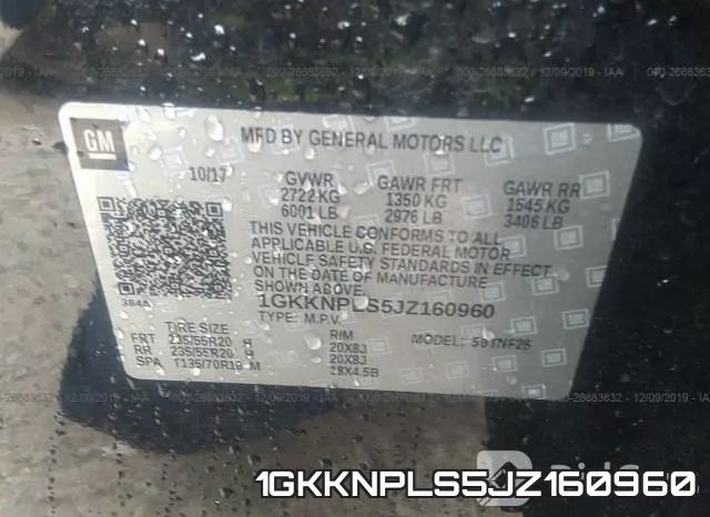 1GKKNPLS5JZ160960 фото 10