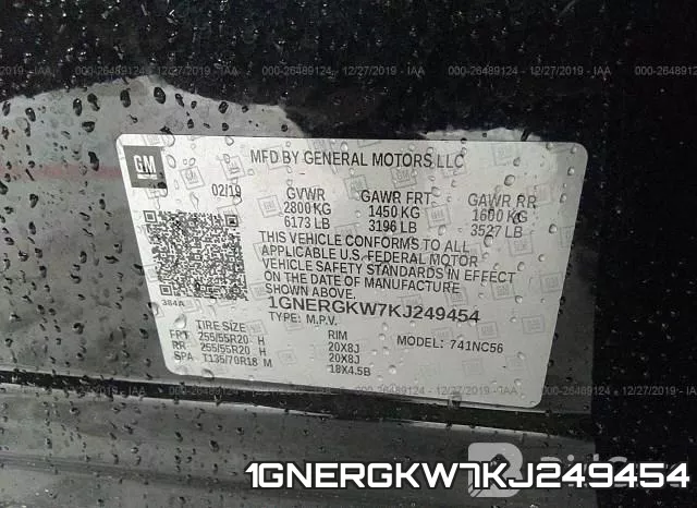 1GNERGKW7KJ249454 фото 10