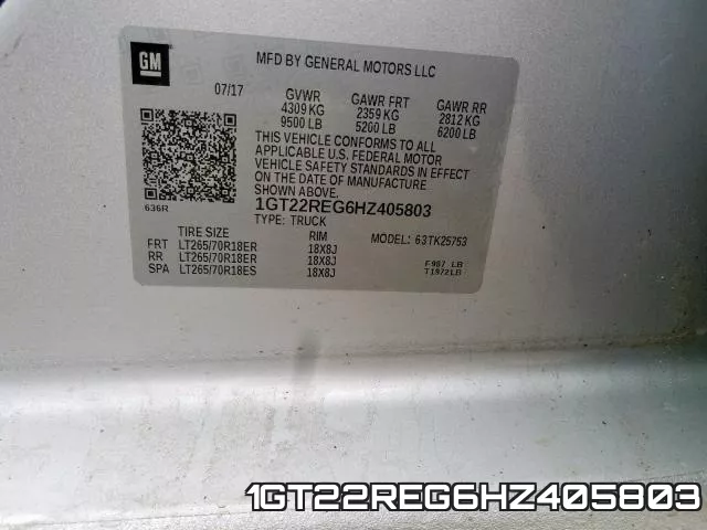 1GT22REG6HZ405803 фото 2