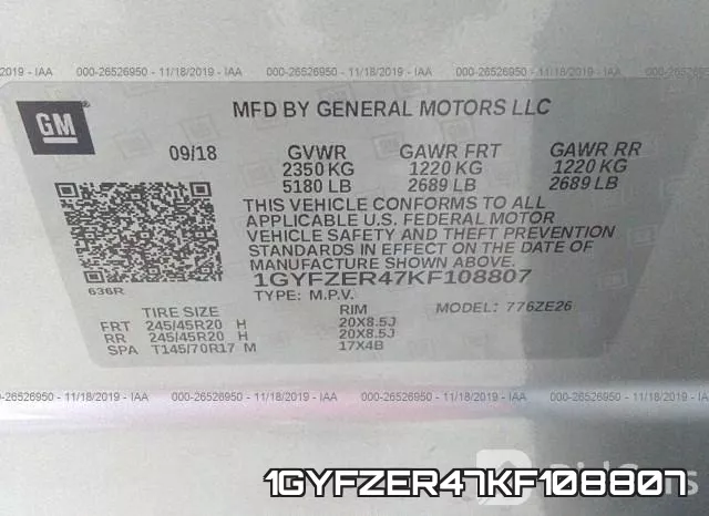 1GYFZER47KF108807 фото 9