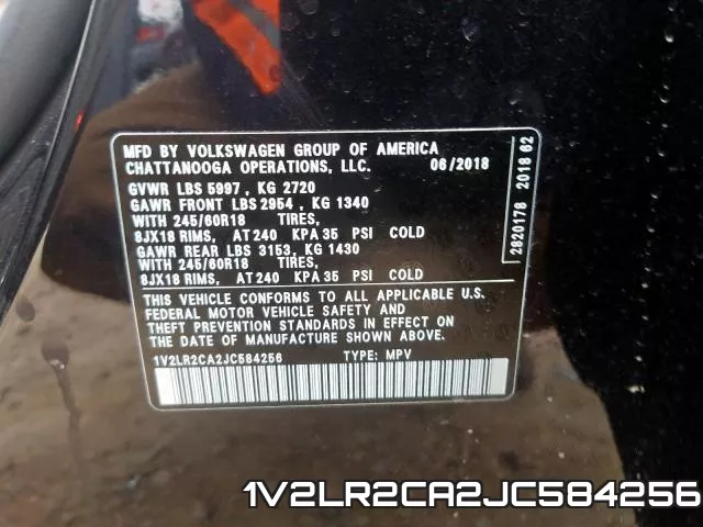 1V2LR2CA2JC584256 фото 2