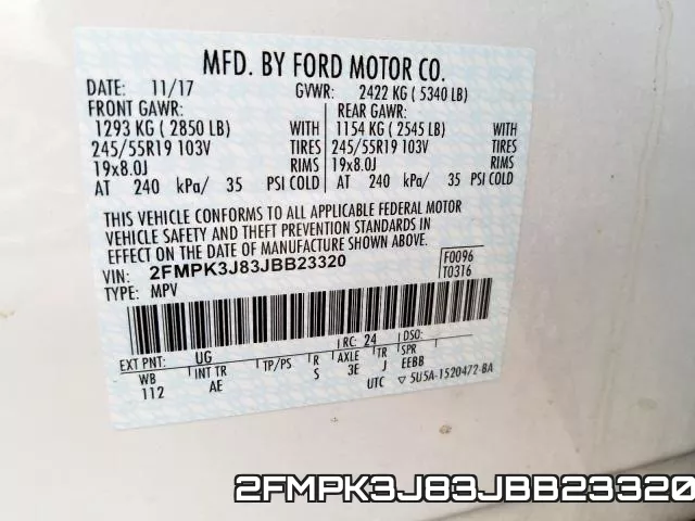 2FMPK3J83JBB23320 фото 2