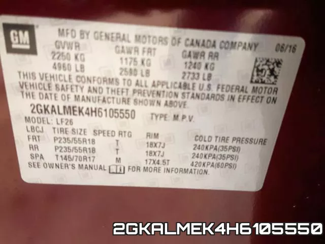 2GKALMEK4H6105550 фото 2