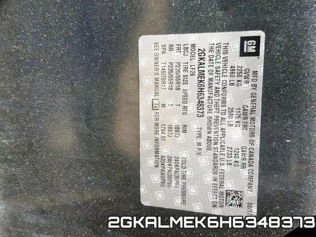 2GKALMEK6H6348373 фото 2