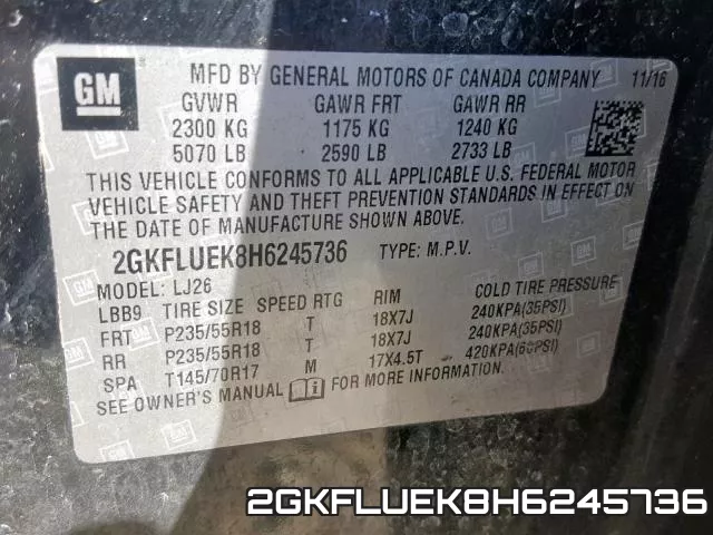 2GKFLUEK8H6245736 фото 2