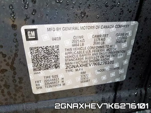 2GNAXHEV7K6276101 фото 2