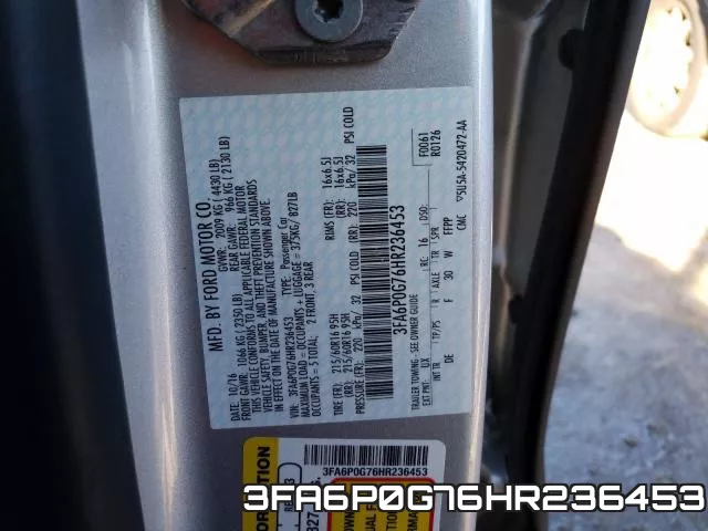 3FA6P0G76HR236453 фото 2