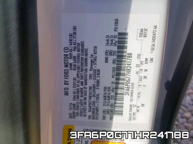 3FA6P0G77HR241788 фото 2