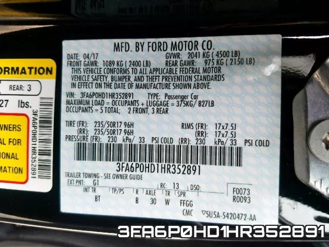 3FA6P0HD1HR352891 фото 2
