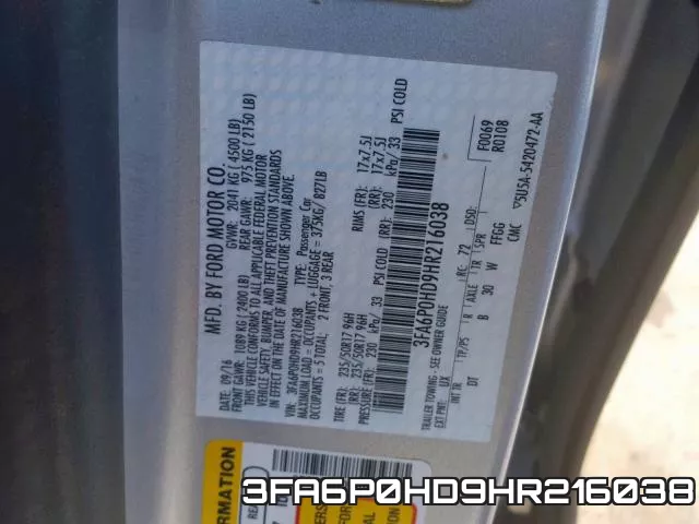 3FA6P0HD9HR216038 фото 2
