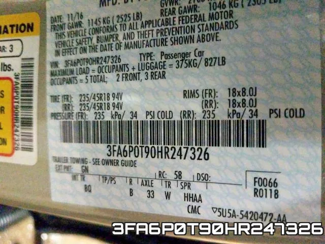 3FA6P0T90HR247326 фото 2