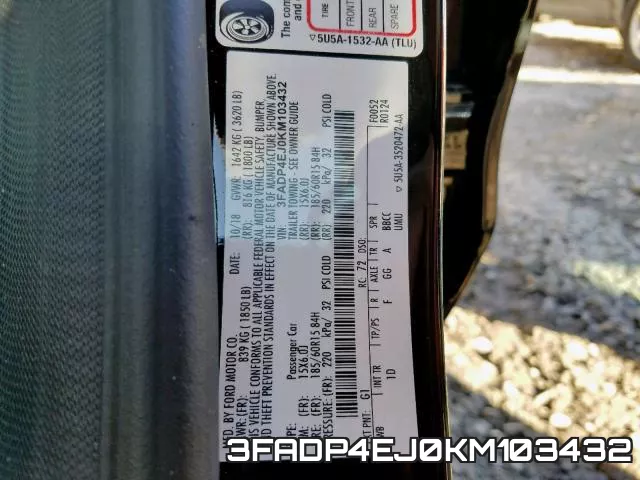 3FADP4EJ0KM103432 фото 2